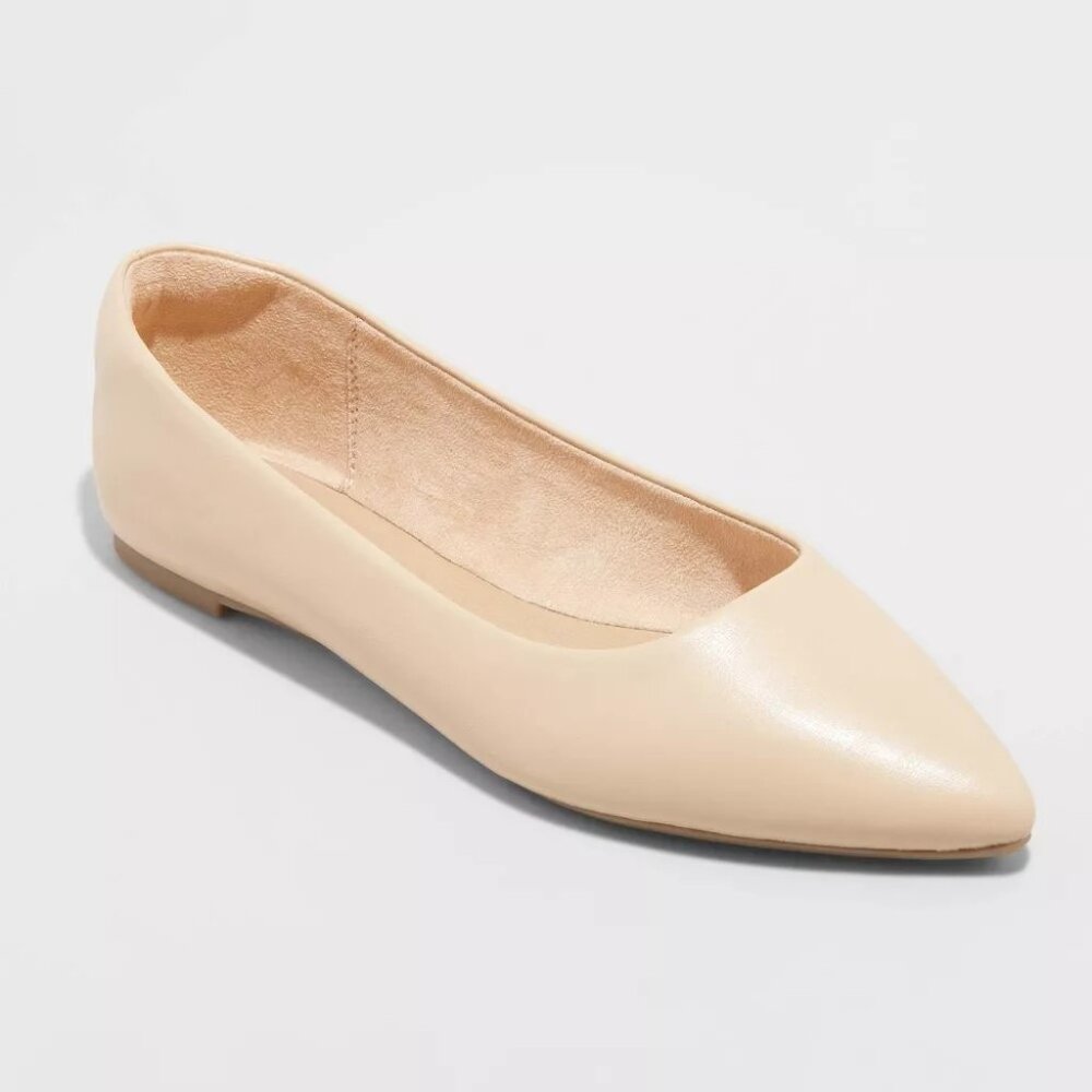 A NEW DAY CORINNA BALLET FLATS MEMORY FOAM INSOLE COLOR TAN